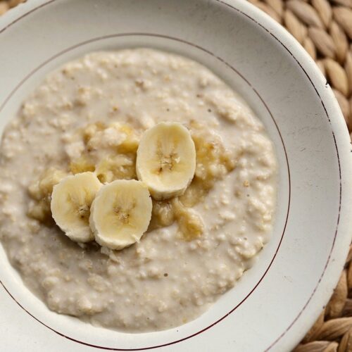 Mingau de tapioca granulada